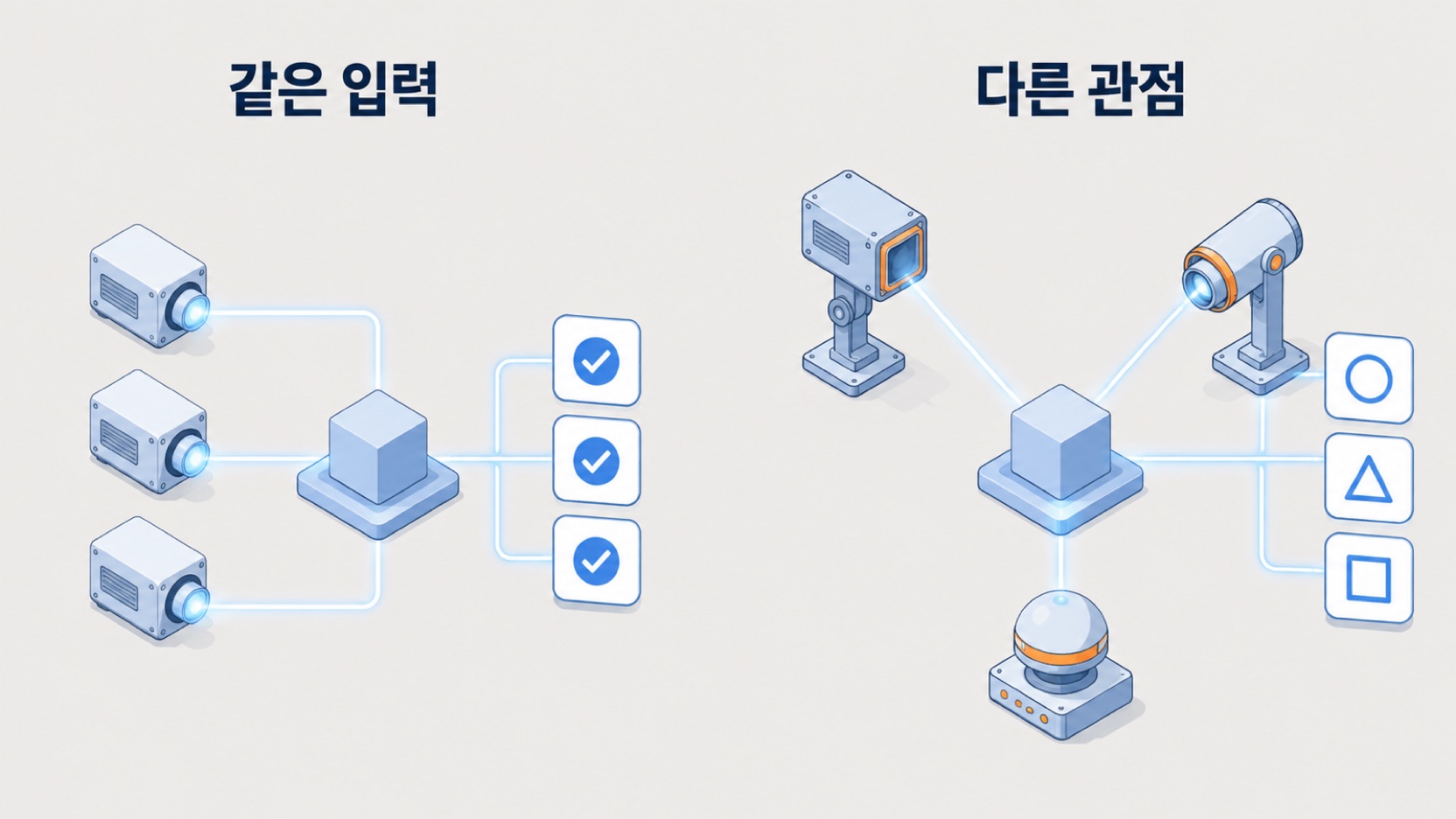 같은 질문을 세 번 반복하면 같은 답이 세 번 나올 뿐이고, 편차는 계산법과 관점을 갈라 배치했을 때 드러났습니다.