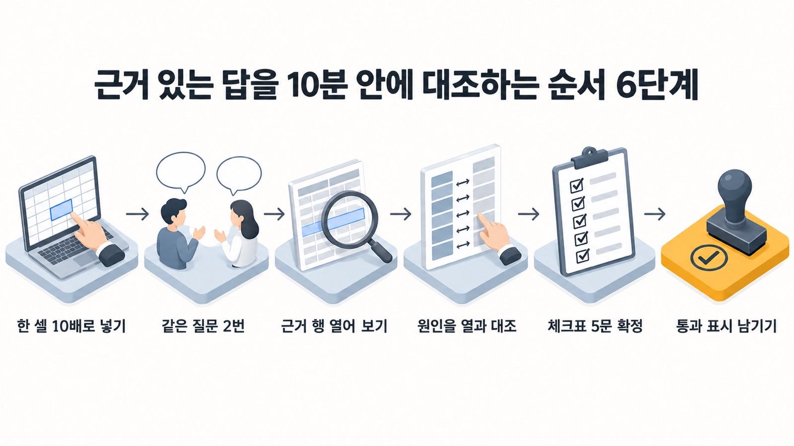 근거 있는 답을 10분 안에 대조하는 순서 6단계