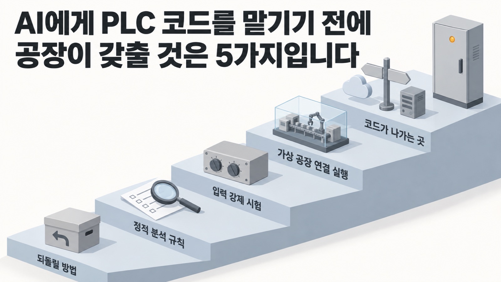 AI에게 PLC 코드를 맡기기 전에 공장이 갖출 것은 5가지입니다