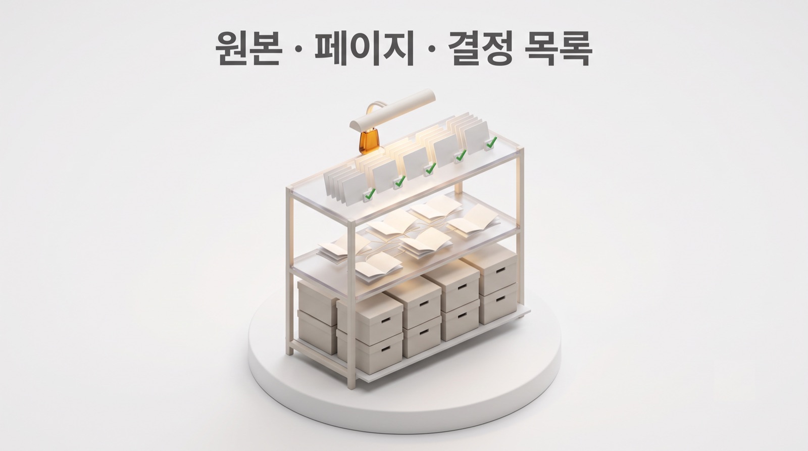 회사의 기록은 원본, 페이지, 결정 목록으로 한 폴더에 쌓이고 AI가 그것을 읽어 옮깁니다