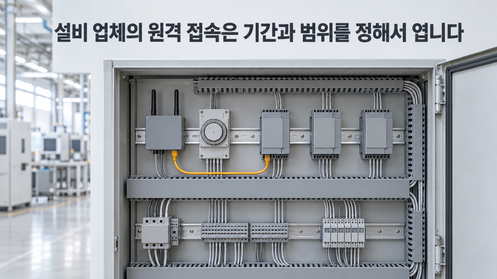 설비 업체의 원격 접속은 기간과 범위를 정해서 엽니다